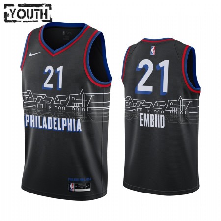 Maglia NBA Philadelphia 76ers Joel Embiid 21 2020-21 City Edition Swingman - Bambino